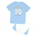 Günstige Manchester City Julian Alvarez #19 Babykleidung Heim Fussballtrikot Kinder 2023-24 Kurzarm (+ kurze hosen)